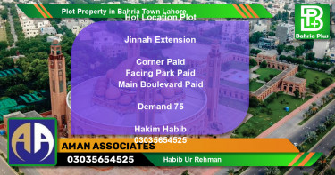 Residential Plot for Sale in Bahria Town, Lahore - (BP-78378)