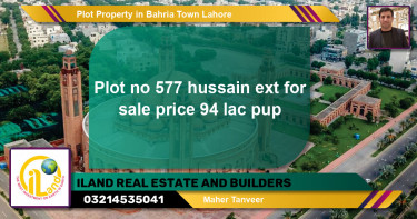 Residential Plot for Sale in Bahria Town, Lahore - (BP-78431)