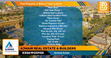 Residential Plot for Sale in Bahria Town, Lahore - (BP-78448)