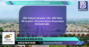 Residential Plot for Sale in Bahria Town, Lahore - (BP-78463)