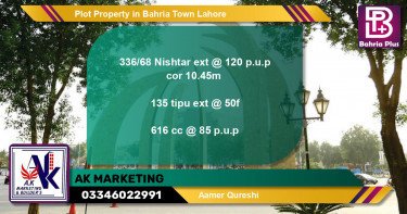 Residential Plot for Sale in Bahria Town, Lahore - (BP-78508)
