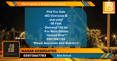 Residential Plot for Sale in Bahria Town, Lahore - (BP-78515)