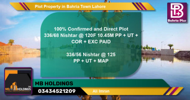 Residential Plot for Sale in Bahria Town, Lahore - (BP-78551)