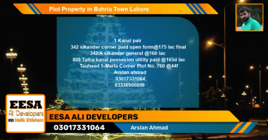 Residential Plot for Sale in Bahria Town, Lahore - (BP-78554)