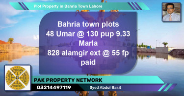 Residential Plot for Sale in Bahria Town, Lahore - (BP-78557)