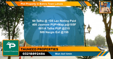 Residential Plot for Sale in Bahria Town, Lahore - (BP-78629)