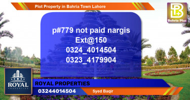 Residential Plot for Sale in Bahria Town, Lahore - (BP-78636)