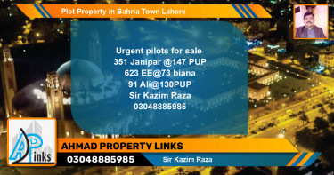 Residential Plot for Sale in Bahria Town, Lahore - (BP-78649)