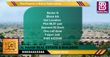 Residential Plot for Sale in Bahria Town, Lahore - (BP-78688)