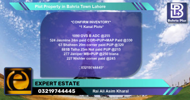 Residential Plot for Sale in Bahria Town, Lahore - (BP-78717)