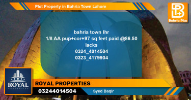 Residential Plot for Sale in Bahria Town, Lahore - (BP-78764)