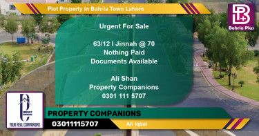 Residential Plot for Sale in Bahria Town, Lahore - (BP-78772)