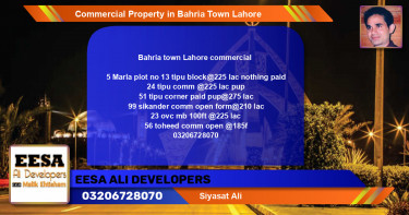 Commercial Property for Sale in Bahria Town, Lahore - (BP-78777)