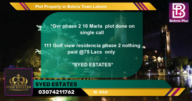 Residential Plot for Sale in Bahria Town, Lahore - (BP-78838)