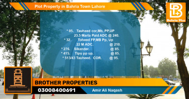 Residential Plot for Sale in Bahria Town, Lahore - (BP-78853)