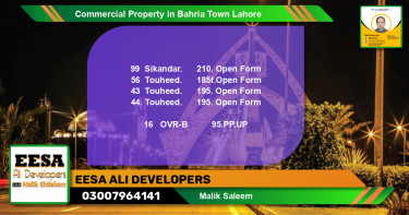 Commercial Property for Sale in Bahria Town, Lahore - (BP-78861)
