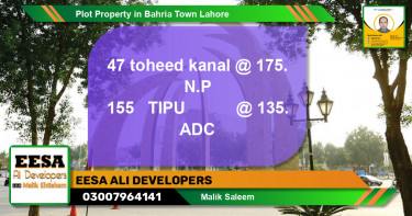 Residential Plot for Sale in Bahria Town, Lahore - (BP-78862)