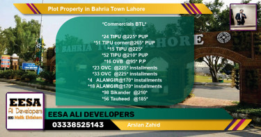 Commercial Plot for Sale in Bahria Town, Lahore - (BP-78918)