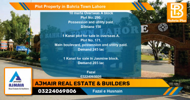 Residential Plot for Sale in Bahria Town, Lahore - (BP-78928)