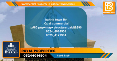 Commercial Property for Sale in Bahria Town, Lahore - (BP-79000)