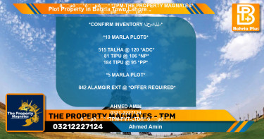 Residential Plot for Sale in Bahria Town, Lahore - (BP-79052)