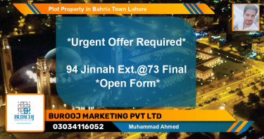 Residential Plot for Sale in Bahria Town, Lahore - (BP-79100)