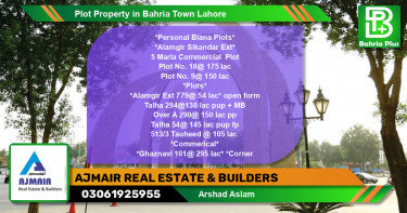 Commercial Plot for Sale in Bahria Town, Lahore - (BP-79101)