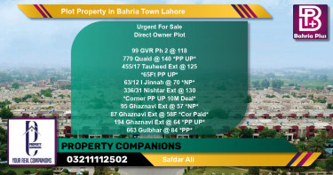 Residential Plot for Sale in Bahria Town, Lahore - (BP-79110)