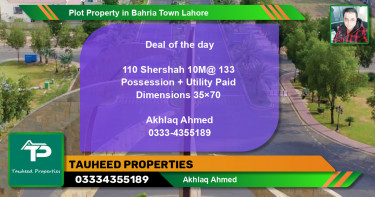 Residential Plot for Sale in Bahria Town, Lahore - (BP-79211)