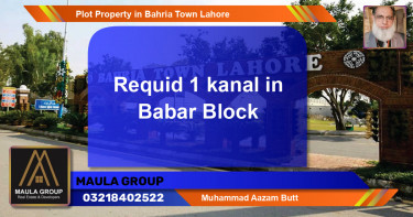 Residential Plot for Sale in Bahria Town, Lahore - (BP-79242)