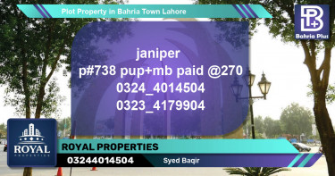 Residential Plot for Sale in Bahria Town, Lahore - (BP-79251)
