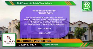 Residential Plot for Sale in Bahria Town, Lahore - (BP-79350)
