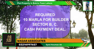 Residential Plot for Sale in Bahria Town, Lahore - (BP-79358)
