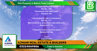 Residential Plot for Sale in Bahria Town, Lahore - (BP-79408)