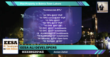 Commercial Plot for Sale in Bahria Town, Lahore - (BP-79443)