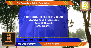 Residential Plot for Sale in Bahria Town, Lahore - (BP-79470)