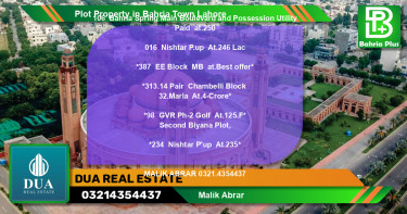Residential Plot for Sale in Bahria Town, Lahore - (BP-79501)