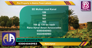 Residential Plot for Sale in Bahria Town, Lahore - (BP-79593)
