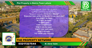 Residential Plot for Sale in Bahria Town, Lahore - (BP-79620)