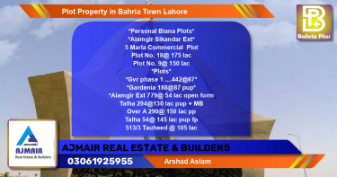 Commercial Plot for Sale in Bahria Town, Lahore - (BP-79649)