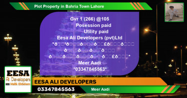 Residential Plot for Sale in Bahria Town, Lahore - (BP-79663)