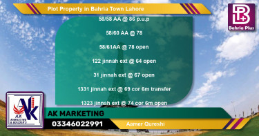 Residential Plot for Sale in Bahria Town, Lahore - (BP-79664)