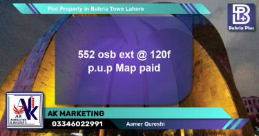 Residential Plot for Sale in Bahria Town, Lahore - (BP-79665)