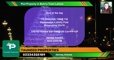 Residential Plot for Sale in Bahria Town, Lahore - (BP-79700)