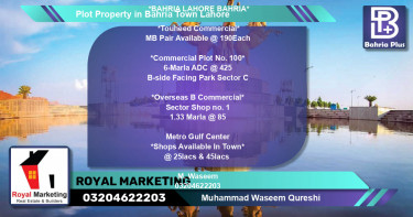 Commercial Plot for Sale in Bahria Town, Lahore - (BP-79719)