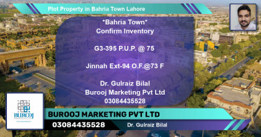 Residential Plot for Sale in Bahria Town, Lahore - (BP-79720)