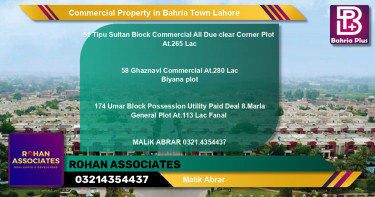 Commercial Property for Sale in Bahria Town, Lahore - (BP-79739)