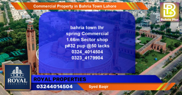 Commercial Property for Sale in Bahria Town, Lahore - (BP-79775)
