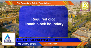 Residential Plot for Sale in Bahria Town, Lahore - (BP-79809)