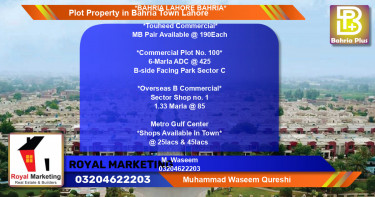 Commercial Plot for Sale in Bahria Town, Lahore - (BP-79835)